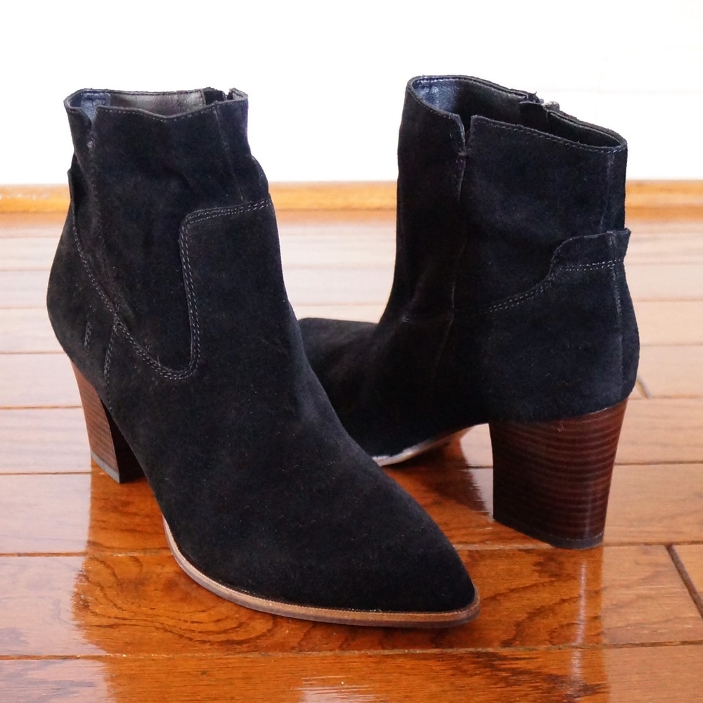 Franco Sarto Black Suede Echelon Bootie